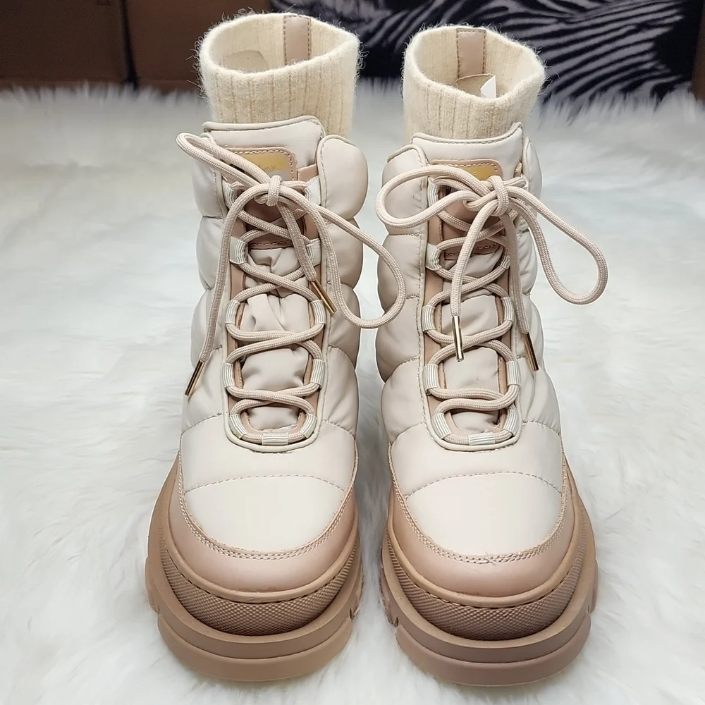 Sam Edelman Tabitha Leather Winter Boots Moonbeam
